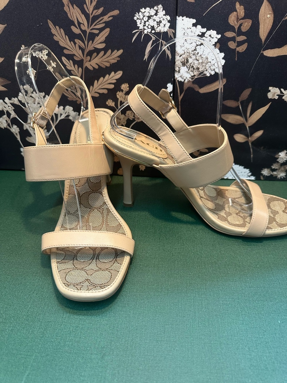 Coach Women's Beige Slingback Sandal